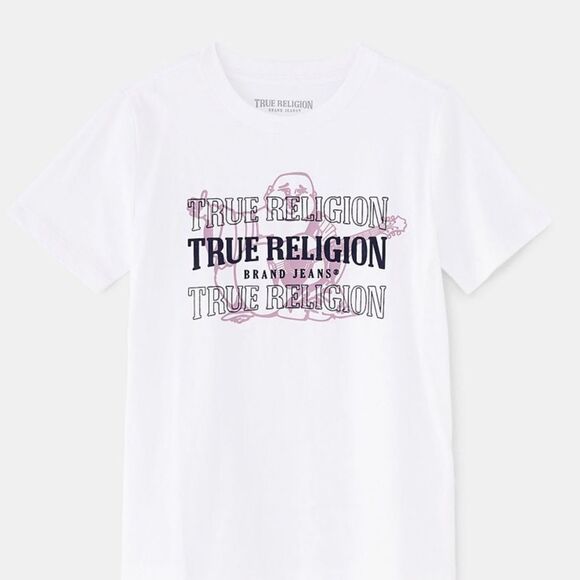 TRUE RELIGION BOYS BUDDHA TEE XS‎ WHITE NWT IN PKG - Picture 1 of 8